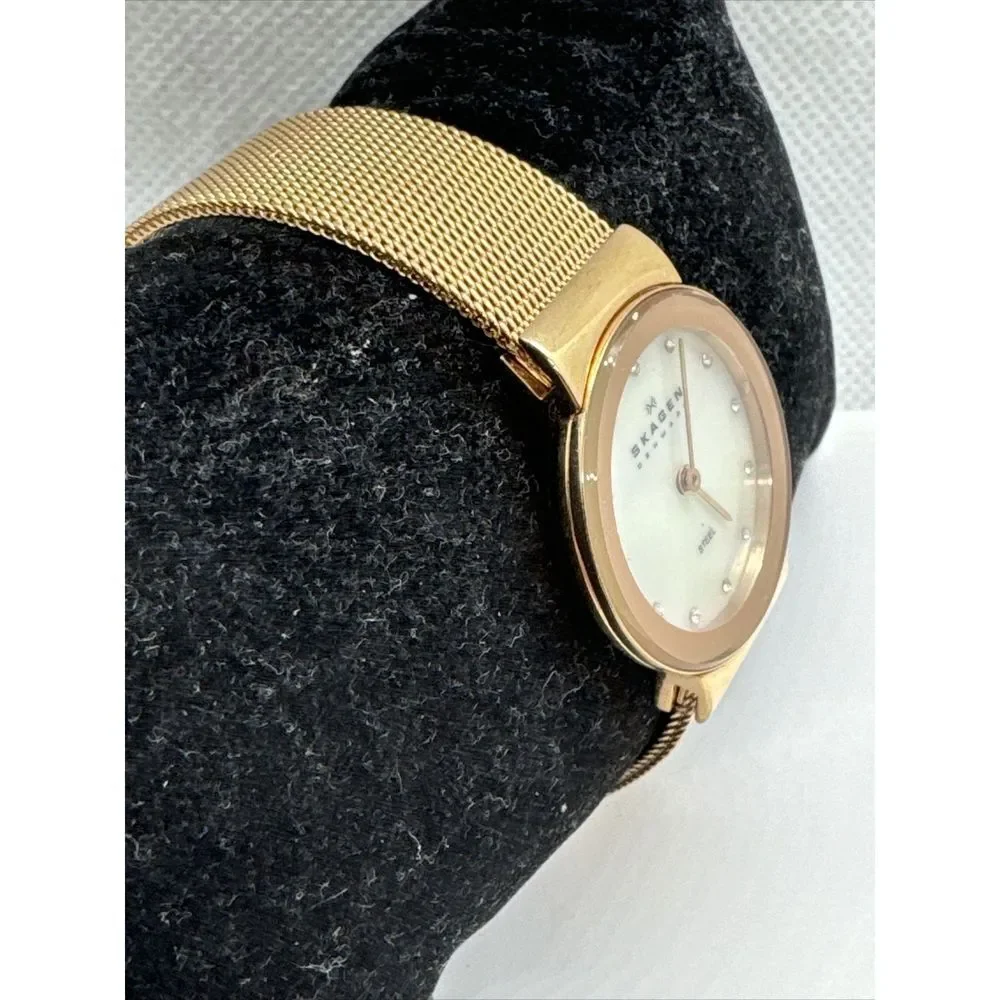 Skagen Freja 358SRRD Women Rose-Tone Steel Mesh Analog Dial Quartz Watch JNA880